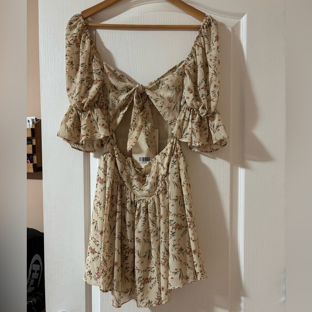 Sabo Skirt Floral Cream Dress